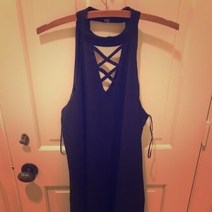 Black dress with Halter neckline